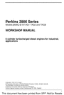 Thumbnail PERKINS 2800 SERIES INDUSTRIAL ENGINE SERVICE MANUAL