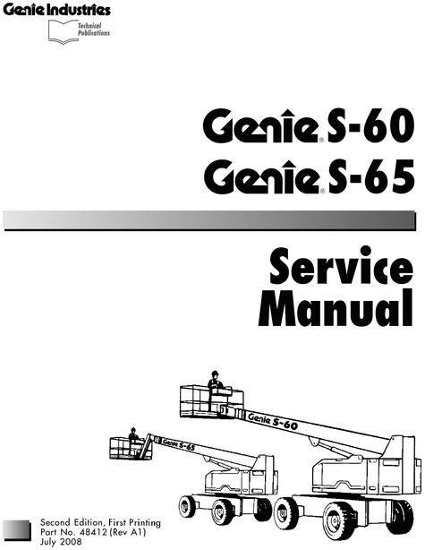 Product picture GENIE  S60, S-65 SERVICE MANUAL